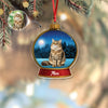 Custom Cat Photo Snow Globe With Name Acrylic Ornament Christmas Gift For Cat Lover CH07 896836