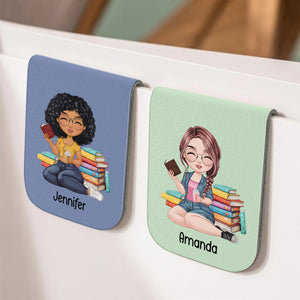 Custom Name Personalized Magnetic Leather Bookmark gift for Book Lovers CH07 899532