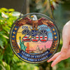 Custom Family Name American Eagle 250 Years Of Freedom Stained Glass Suncatcher LM32 899281