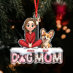 Cherry On Top This Year Dog Mom - Personalized 3D Effect Acrylic Ornament LM32 897179