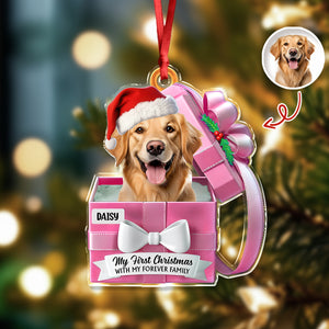 Custom Cute Dog Photo Gift Box From Your Buddy Acrylic Ornament LM32 893959