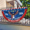 Custom Family Name 250 Years Of Freedom Non-Pleated Fan Flag CH07 910250