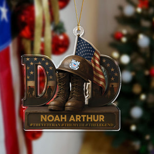 Veteran Dad Acrylic Ornament Personalized Gifts For Dad CH07 896516