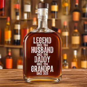 Legend Husband Daddy Grandpa - Family Personalized Whiskey Bottle HA75 892522