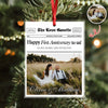 Custom Photo The Love Gazette 1st Anniversary Newspaper Couples Acrylic Ornament HO82 894866