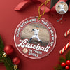 Custom Photo Some Boys Are Just Born With Baseball In Their Soul Glass Ornament TH10 896461