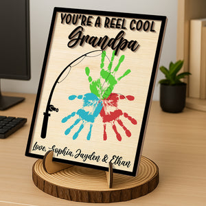 You're the Reel Cool Dad 2-Layered Wooden Plaque With Stand TH10 892987