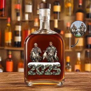 Custom Photo Whiskey Bottle Christmas Gifts For Deer Hunting HA75 898360