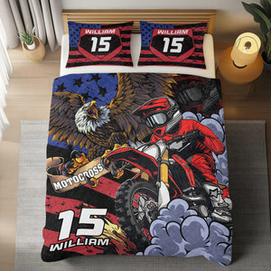 Custom Name And Number - Personalized Motocross Quilt Bedding Set LM32 897289