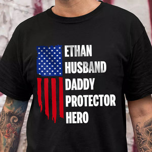 Custom Name Husband Daddy Protector Hero For Dad Shirt TH10 892937