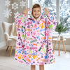 Custom Name Area Bones And Paws Hoodie Blanket HO82 900572