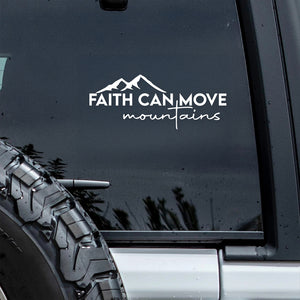 Faith Can Move Mountains God Gift Car Window Decal Sticker LM32 897459