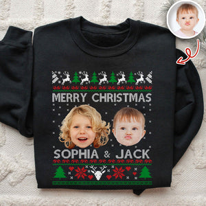Custom Photo Ugly Christmas Sweatshirt Gift For Family TH10 896381