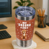 Custom Photo Best Dog Dad Cooler Version Leather Tumbler LM32 893695