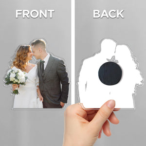 Custom Couple Photo Acrylic Fridge Magnet Gift For Couple HO82 900790
