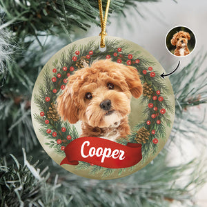 Custom Photo Dog Personalized Ceramic Ornament Christmas Gift For Dog Lovers HA75 897044