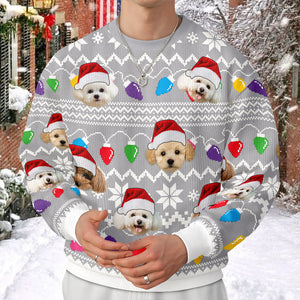 Custom Photo Xmas Leds Dog Ugly Sweater HO82 900078