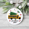 Custom Kids Vehicle – Tractor, Bus, Police Car, Truck Christmas Ceramic Ornament LM32 897401