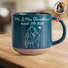 Custom Line Drawing Couple Gift Pottery Mug Valentine Gift, Anniversary Gift HA75 898920