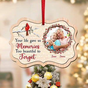 Custom Photo Memories Too Beautiful To Forget Wood Ornament LM32 895557