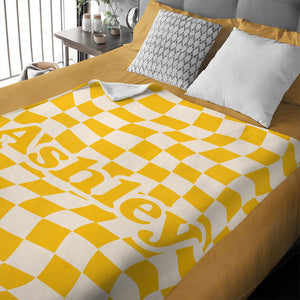 Custom Name Personalized Checker Design Blanket For Family TH10 894983