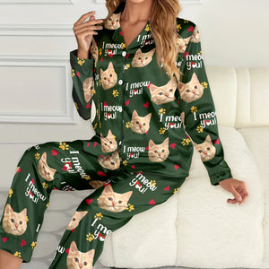 Custom Photo I Woof/Meow You Pajamas Gift For Pet Lovers HO82 894412