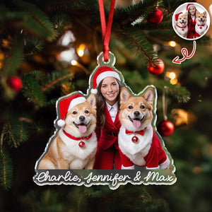 Custom Cute Dog Photo Memories 2025 Christmas Acrylic Ornament LM32 895987