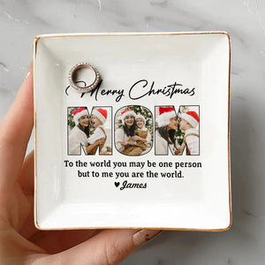 Custom Photo Merry Christmas To Mom Jewelry Dish CH07 899882