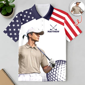 Custom Photo Golf Player Polo Shirt Golf Lovers Gift For Him CH07 896584