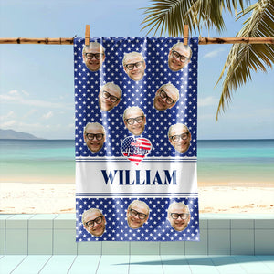 Custom Photo Patriotic America Independence Flag Day Beach Towel LM32 893513