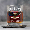 Patriotic 250th Anniversary God Bless America Eagle 1776–2026 Whiskey Glass HO82 900976