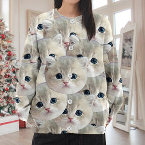 Custom Funny Cat Face Cardigan Gift For Cat Lovers CH07 899828