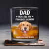 Custom Funny Face Dog Cat - Dad, You’re My Favorite Human Rock Glass HA75 892418