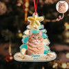 Custom Cute Cat Photo Sea Glass Christmas Acrylic Ornament For Cat Lovers LM32 895999