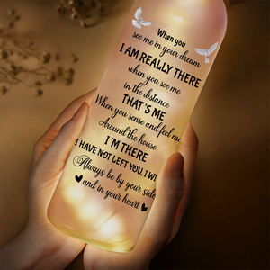 Custom Photo When You See Me In Your Dream Dog Memorial Bottle Lamp LM32 893163