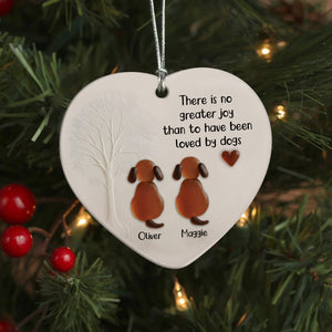 Personalized Loved By A Dog Heart Ceramic Ornament TH10 896637