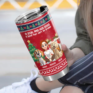 A Girl And Her Dog Christmas Fat Tumbler TH10 896333