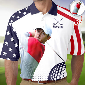 Custom Photo Golf Player Polo Shirt Golf Lovers Gift For Him CH07 896584