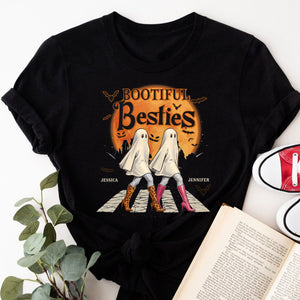 Bootiful Besties - Personalized Dark Shirt Halloween Birthday Gifts For Women, Besties, Sisters, BFF CH07 899320