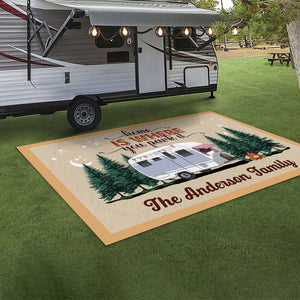 The Best Memories Are Made Camping Personalized Camping Patio Rug, Patio Mat CH07 896192