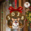 Custom Cute Dog Photo Personalized Dog Paw Christmas Acrylic Ornament CH07 896776