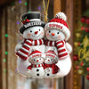 Custom Name 3D Effect Cute Snowman Family Christmas Personalized Acrylic Ornament LM32 895817