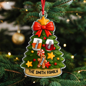 Personalized Family Christmas Tree Acrylic Ornament Custom Family Names Holiday Keepsake CH07 899638