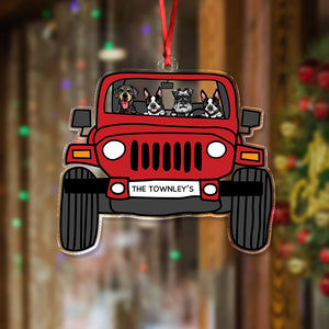 Personalized Dog On Car Acrylic Ornament For Dog Lovers TH10 894441