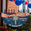 Custom Family Name Blessed to See 200 & 250 Years Bicentennial Semiquincentennial Christian Non-Pleated Fan Flag HO82 901938