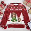3D Effect Merry Christmas Unisex Ugly Sweater Personalized Gift For Dog Lovers HO82 900146