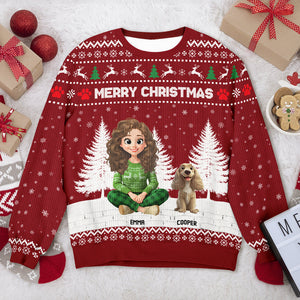 3D Effect Merry Christmas Unisex Ugly Sweater Personalized Gift For Dog Lovers HO82 900146
