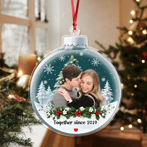Custom Photo You & Me We Got This Acrylic Ornament Gift For Couple CH07 896858