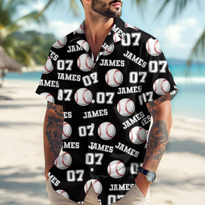 Custom Name And Number Hawaii Shirt For Baseball Player TH10 898197