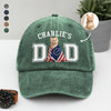 Custom Photo Dog Cat Dad With US 250 Washed Denim Baseball Cap HO82 901268
